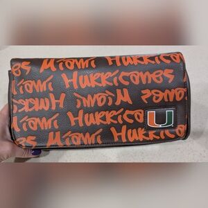 Miami Hurricanes Brown and Orange Graffiti Clutch